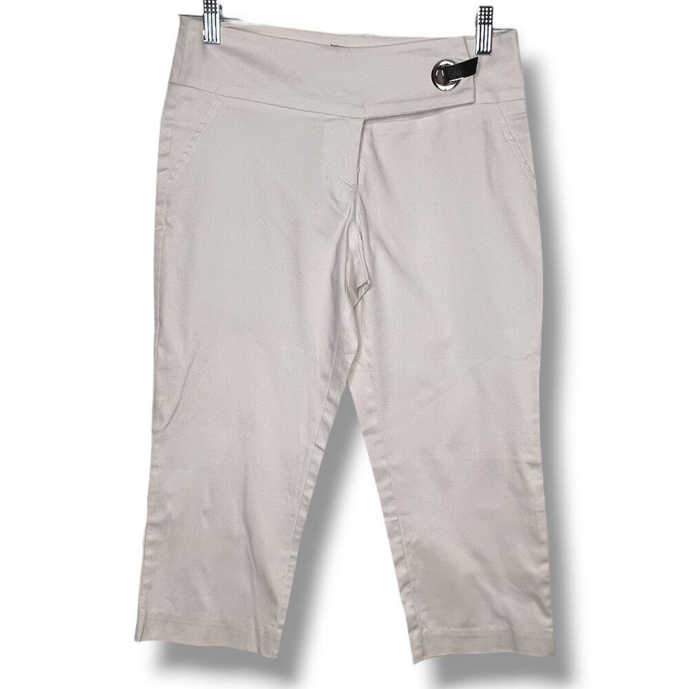 Vintage Cache White Capri Dress Pants Size 2